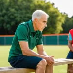 Home 18 스포츠지도사 업무일지 작성법 - **Prompt:** A focused male or female sports instructor in their late 30s to early 50s, dressed in a ...