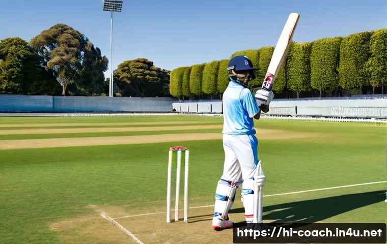 스포츠지도사와 스포츠 강사의 차이점 - **Prompt:** A dynamic, wide-angle shot of a male cricket coach, mid-40s, with a strong, athletic bui...