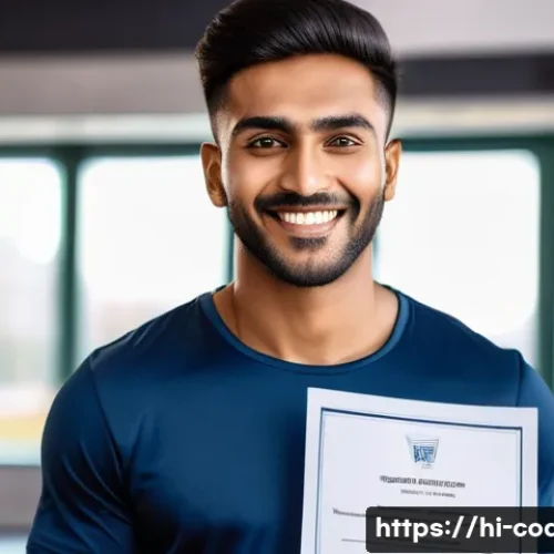 Home 28 스포츠지도사 자격증 유효기간 및 갱신 방법 - **Image Prompt 1: The Proud Achievement**
"A young Indian man, in his late 20s, with a fit and h...