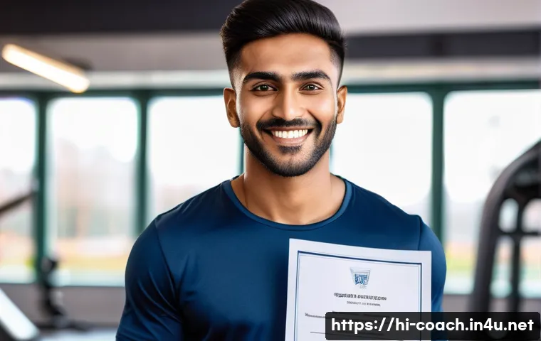 스포츠지도사 자격증 유효기간 및 갱신 방법 - **Image Prompt 1: The Proud Achievement**
    "A young Indian man, in his late 20s, with a fit and h...